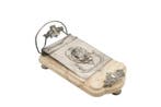 Figuur - Notepad holder - .833 zilver, Antiek en Kunst