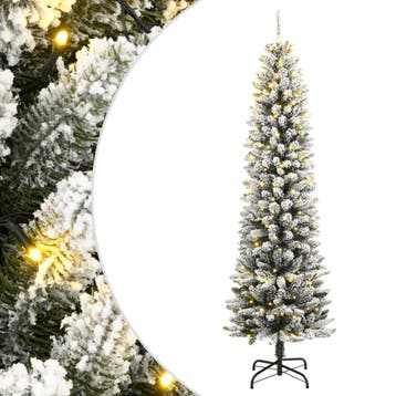 vidaXL Kunstkerstboom met 300 LEDs en sneeuw 240 cm, Verzenden, Nieuw