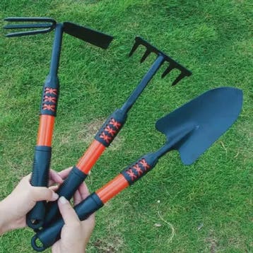 Tuin Gereedschap Set: Spade, Hark en Schoffel met Verlengbar, Tuin en Terras, Verzenden, Nieuw