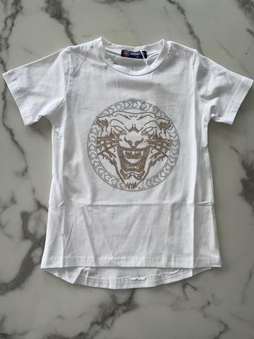 Jongens t-shirt Wit met leeuwen logo, Verzenden, Nieuw, Overige maten
