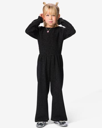 HEMA Kinderjumpsuit jersey zwart, Verzenden, Nieuw