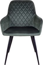 2dekans | House Nordic Harbo Eetkamerstoel Velvet Groen -, Huis en Inrichting, Stoelen, Ophalen of Verzenden, Zo goed als nieuw