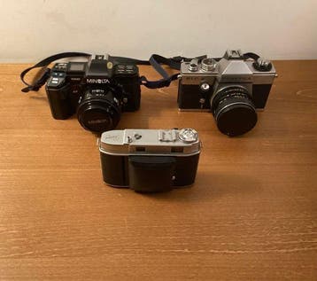 Minolta, Praktica, Kodak 7000 Analoge camera, Audio, Tv en Foto, Fotocamera's Analoog, Nieuw