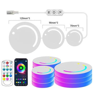 LED RGB Wandlamp – Creatieve Verlichting met Muzieksync, Verzenden, Nieuw