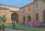 Mario Maresca Serra (1912-1991) - Chiostro napoletano, Antiek en Kunst