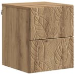 vidaXL Wandbeugel Bedkast Artisanaal eiken 34,5 x 33 x 40 cm, Huis en Inrichting, Slaapkamer | Nachtkastjes, Minder dan 45 cm