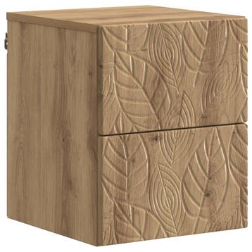 vidaXL Wandbeugel Bedkast Artisanaal eiken 34,5 x 33 x 40 cm, Minder dan 45 cm, Verzenden, Nieuw, Minder dan 55 cm