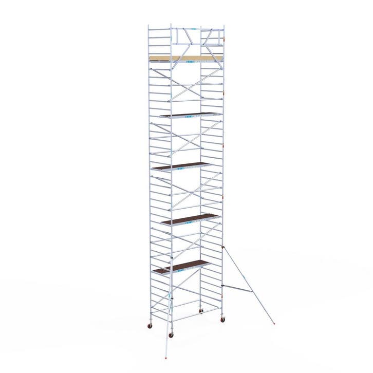 Rolsteiger Basic 135x250 12,2m werkhoogte tegen de gevel, Doe-het-zelf en Verbouw, Steigers, Rolsteiger of Kamersteiger, Nieuw