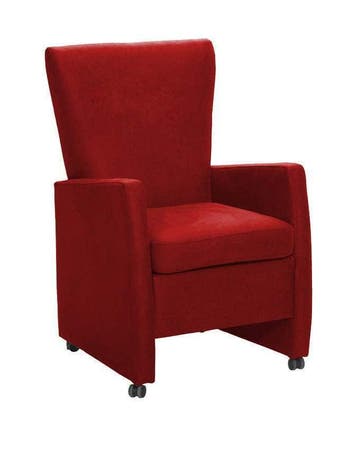 Eetkamerstoel Max - eetkamerstoelen - Rood, Nieuw, Rood, Stof
