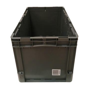 Stapelbak, 600x400x400 mm, euronorm, grijs kunststof,, Doe-het-zelf en Verbouw, Kratten en Dozen, Gebruikt, 40 tot 60 cm, 50 tot 75 cm