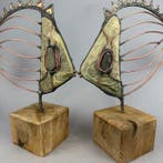 Jacek Drzymaa ( XX- XXI) - 2 Kissing Fish LARGE- hand made, Antiek en Kunst