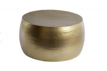 Ronde salontafel ORIENT III 60cm goud metaal gehamerd, Ophalen of Verzenden, Nieuw