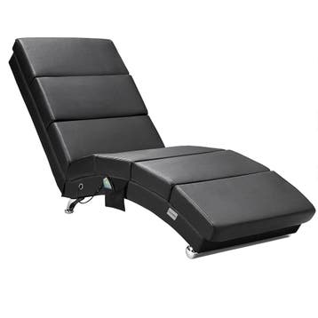 Ligstoel Londen Zwart met Massage- & Verwarmingsfunctie, Verzenden, Nieuw