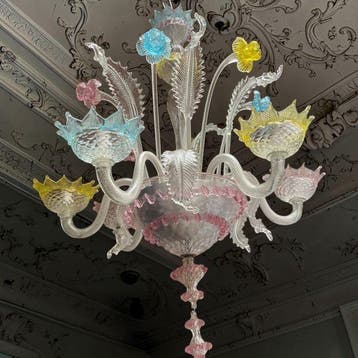 Kroonluchter - Rezzonico in Murano-glas, 6 veelkleurige