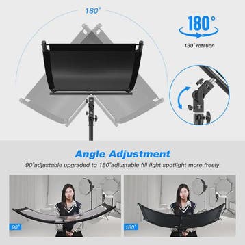 U-vormige Studio Reflector 4-in-1 (Goud/Zilver/Wit/Zwart) -, Verzenden, Nieuw
