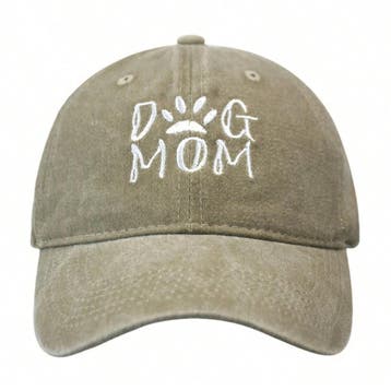 Cap Dog Mom met witte geborduurde tekst, Kleding | Dames, Hoeden en Petten, Verzenden, Sweet-One, Nieuw, One size fits all