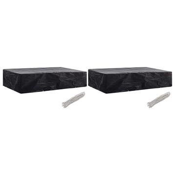 vidaXL Ligbeddenhoes 2 st 8 oogjes 218x77x55 cm, Tuin en Terras, Tuinmeubel-accessoires, Verzenden, Nieuw