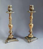 Kaarsenhouder (2) - Verguld messing