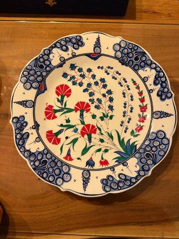 Mehmet Gursoy iznik bord - Mehmet Gursoy - Bord - Keramiek -