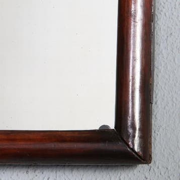 Kleine Soester spiegel in notenhout met bijpassend kroontje, Ophalen of Verzenden