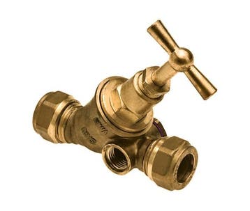BONFIX Stopkraan 15 x 15 mm knel met aftapgelegenheid, Ophalen of Verzenden, Nieuw