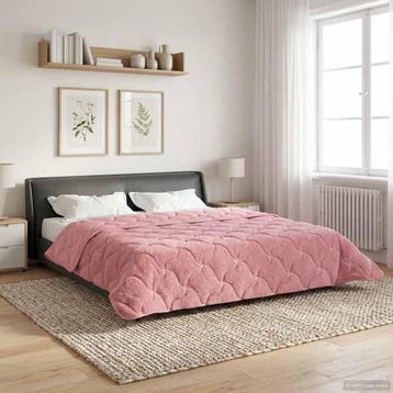 vidaXL Zomer Dekbed Roze 200 x 240 cm Microfiber en Teddy, Verzenden, Nieuw, Roze