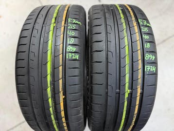 215/40/18 89Y Continental 5.7MM DOT1724 GRATIS VERZENDING, 18 inch, Verzenden, Band(en), Personenwagen