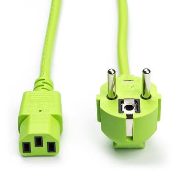 C13 kabel | ACT | 0.6 meter (Haaks, Groen), Verzenden, Nieuw