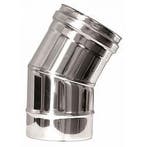 Enkelwandig rookkanaal RVS, bocht 30° graden,  Ø100, Ophalen of Verzenden, Nieuw