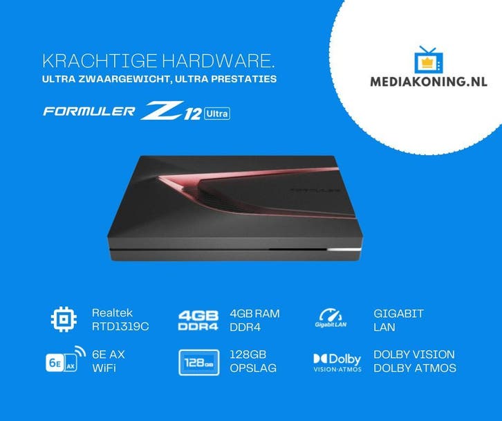FORMULER Z12 ULTRA – SNEL, SLIM EN SPECTACULAIR!, Audio, Tv en Foto, Mediaspelers, Nieuw, Ophalen of Verzenden
