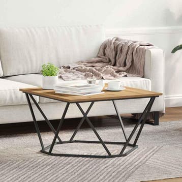vidaXL Salontafel Artisan Eiken 80 x 80 x 45 cm, Huis en Inrichting, Verzenden, Vierkant, Nieuw, 50 tot 100 cm