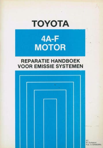 1988 Toyota Corolla motor 4A-F handboek voor emissiesystemen, Verzenden