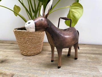Figuur - Decoratieve gieter - Donkey - IJzer