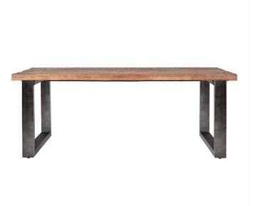 Eettafel mango massief met metalen poot | Eleonora - 200x100, Huis en Inrichting, Tafels | Eettafels, Ophalen of Verzenden, Nieuw