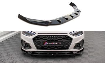 Voorspoiler V.1 Audi A4 S-Line & S4 B9 FL Maxton Glans Zwart, Ophalen of Verzenden, Nieuw