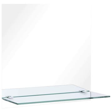 vidaXL Wandspiegel met schap 40x40 cm gehard glas, Verzenden, Nieuw