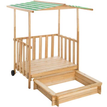 Zandbak met overkapping 106x105x137cm - groen, Verzenden, Nieuw