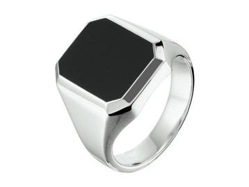 Vigor Zegelring - Zilver - Onyx - Zwart, Verzenden, Nieuw