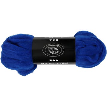Merino Wol, dikte 21 my, koningsblauw, 100 gr/ 1 doos, Nieuw