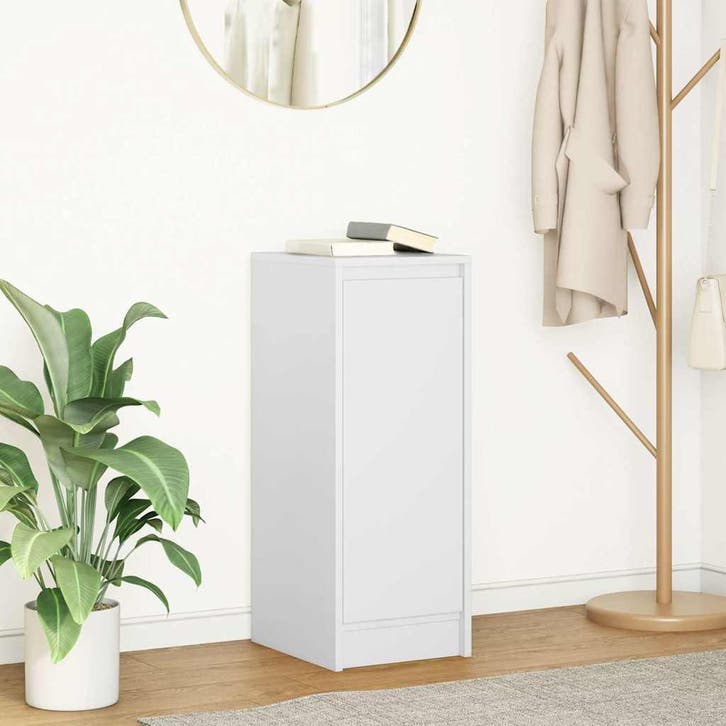 vidaXL Dressoir 29,5x34x76 cm spaanplaat wit, Huis en Inrichting, Kasten | Dressoirs, 25 tot 50 cm, Nieuw, Overige houtsoorten