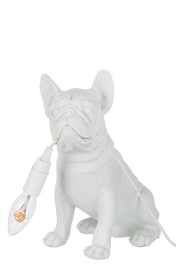 Lamp Bulldog Poly Wit, Verzenden, Nieuw