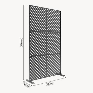 Tuinscherm Kekan 180x90x40 cm zwart casa.pro, Verzenden, Nieuw