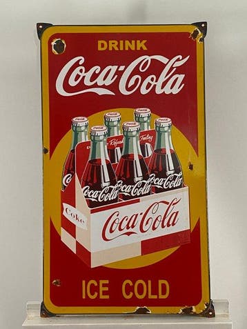 Coca-Cola - Emaille bord - 77x45x2 cm - Gemaakt van een