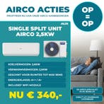 NIEUW AUX AIRCO SPLIT UNIT 2.5KW 3.5KW 5KW 7KW INVERTER R32, Witgoed en Apparatuur, Airco's, Nieuw, 3 snelheden of meer, Afstandsbediening