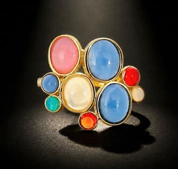 925 zilver, opaal - Ring