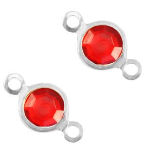 2 x Bedels DQ metaal tussenstuk crystal glas rond 6mm Sil..., Ophalen of Verzenden, Nieuw, Tussenstuk of Tussenkraal