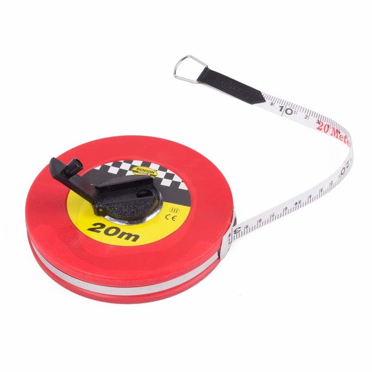 Benson Glasvezel landmeter - 20 meter - waterbestendig -..., Doe-het-zelf en Verbouw, Gereedschap | Handgereedschap, Nieuw, Ophalen of Verzenden