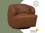Leren draaifauteuil Cloud - Granada Savannah (cognac), Huis en Inrichting, Fauteuils, Bohemian, Eigentijds, Klassiek, Modern, Retro, Romantisch, Scandinavisch, Vintage