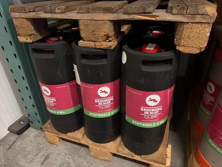 fust 20 liter. ‘WITTE VAN GRUBBE’ bier van de klep, Verzamelen, Biermerken, Overige typen, Nieuw, Overige merken, Ophalen