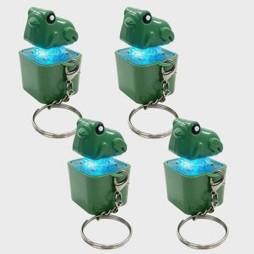 Grappige Kikker Sleutelhanger met Geluid & LED - Oplaadbare